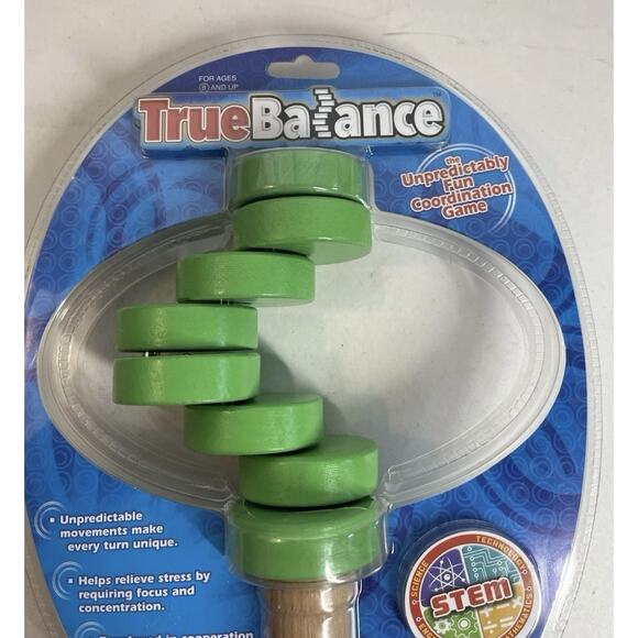 True Balance Game Toy STEM Coordination Fine Motor Skills in Green NEW - Picture 2 of 4